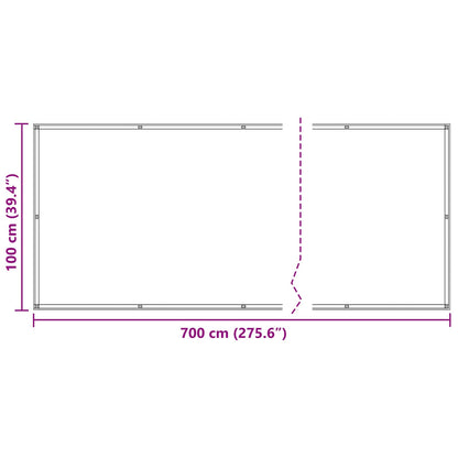 Schermo da balcone Verde Scuro 100 x 700 cm Tessuto Oxford | homemem39