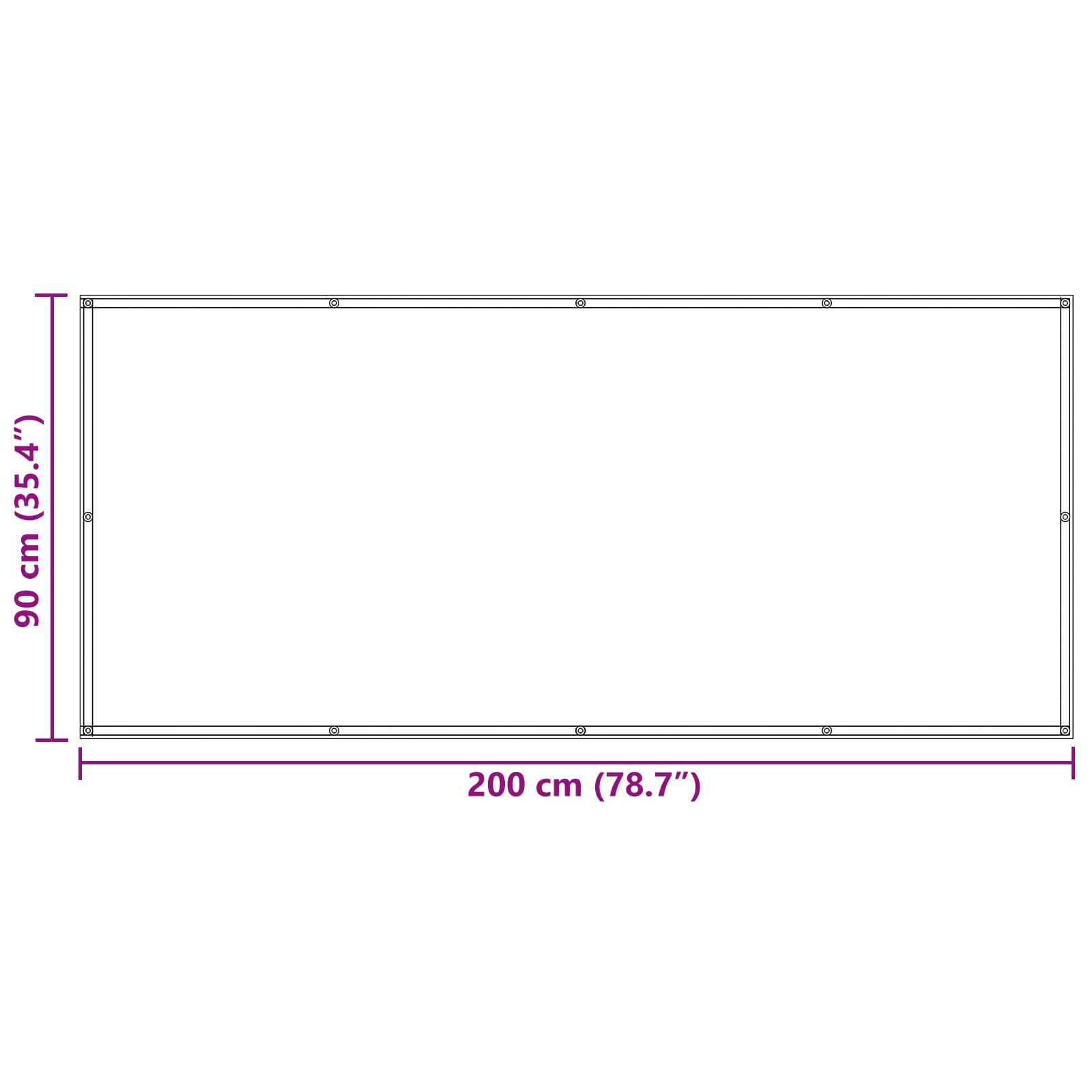 Schermo da balcone Blu 90 x 200 cm Tessuto Oxford | homemem39