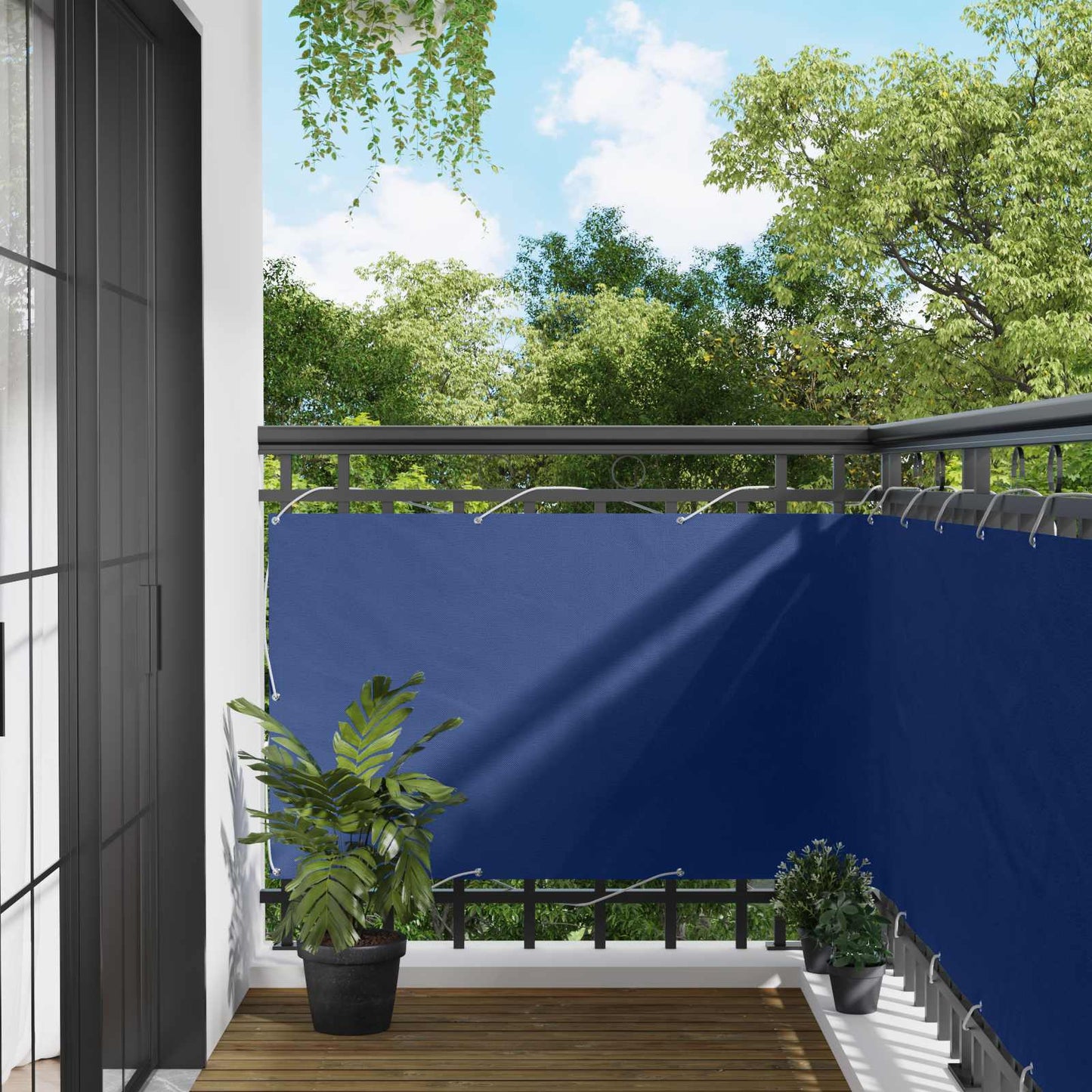 Schermo da balcone Blu 100 x 300 cm Tessuto Oxford