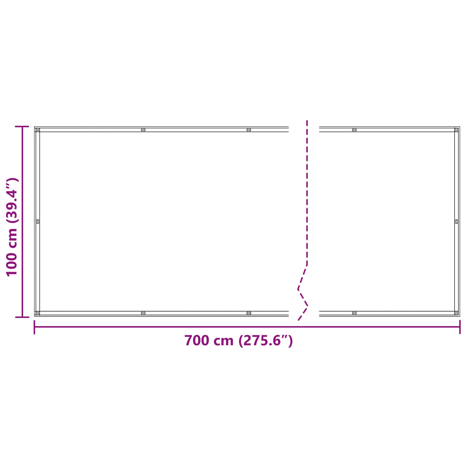 Schermo da balcone Blu 100 x 700 cm Tessuto Oxford | homemem39
