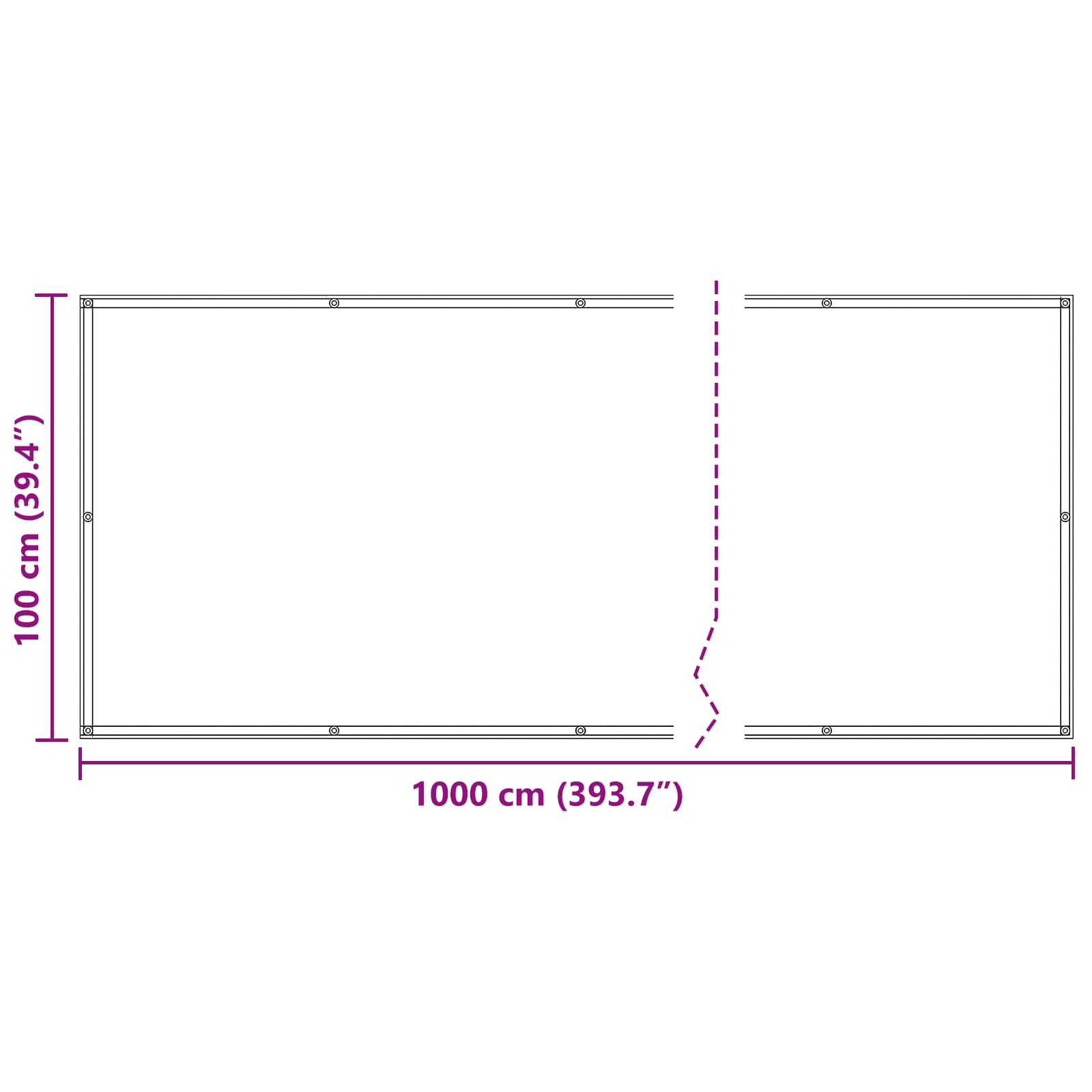 Schermo da balcone Blu 100 x 1000 cm Tessuto Oxford | homemem39