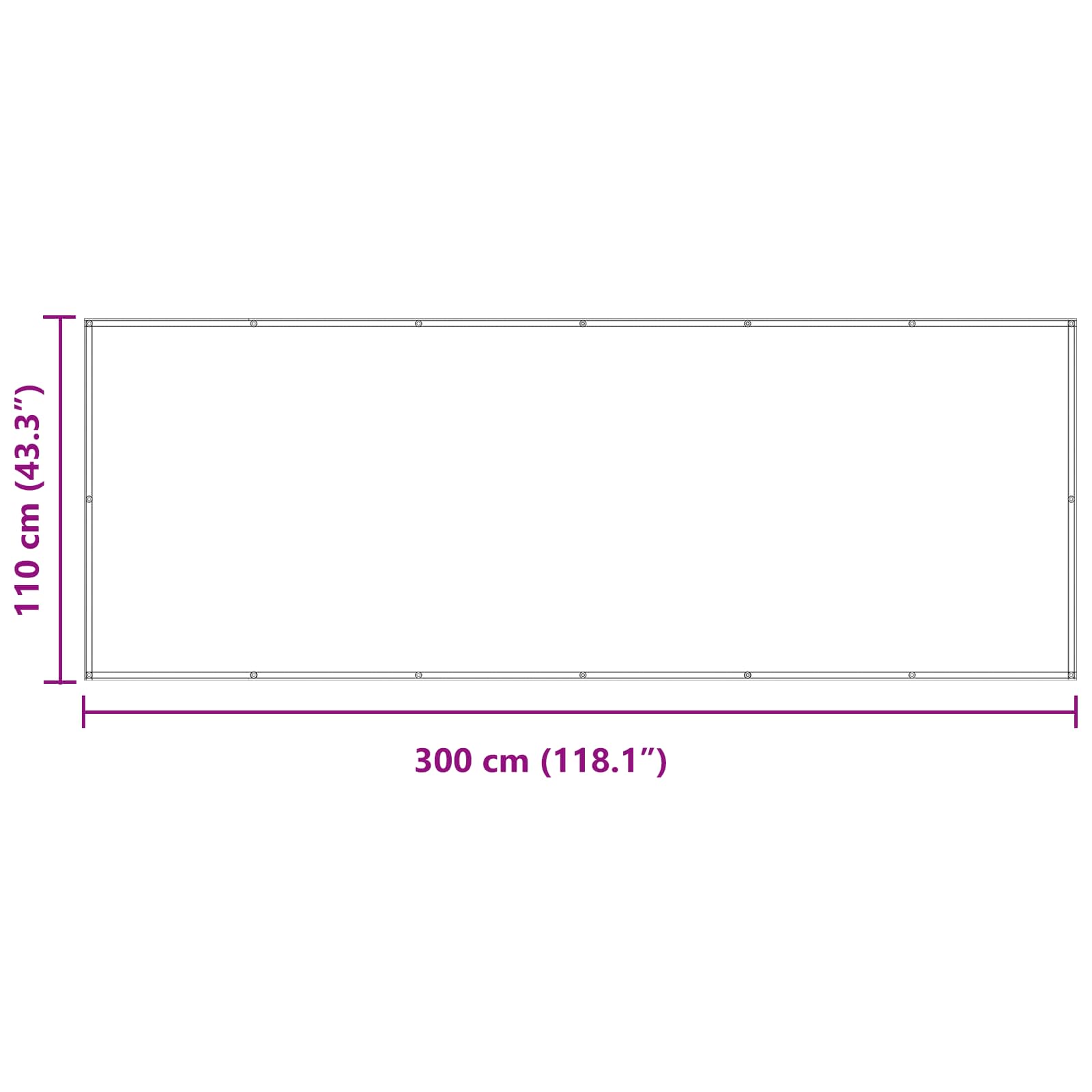 Schermo da balcone Blu 110 x 300 cm Tessuto Oxford | homemem39
