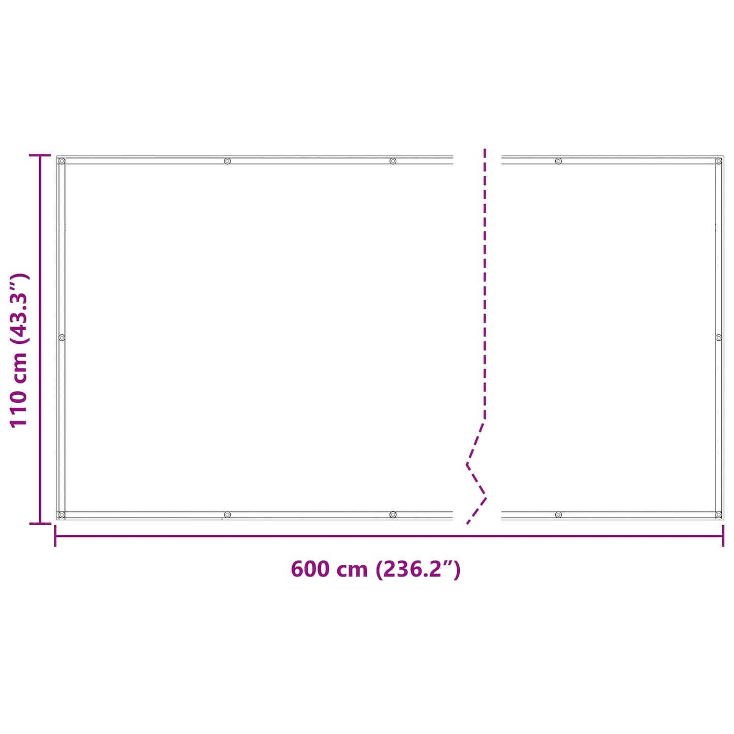 Schermo da balcone Blu 110 x 600 cm Tessuto Oxford | homemem39