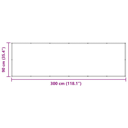 Schermo da balcone Grigio chiaro e bianco 90 x 300 cm | homemem39