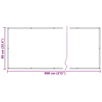 Schermo da balcone Grigio chiaro e bianco 90 x 800 cm | homemem39