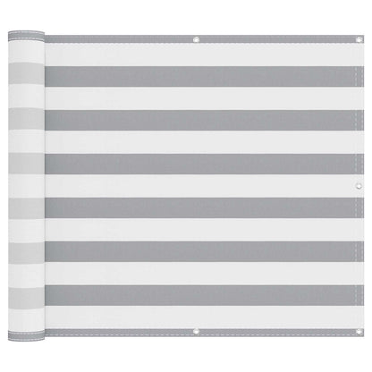 Schermo da balcone Grigio chiaro e bianco 90 x 1000 cm | homemem39