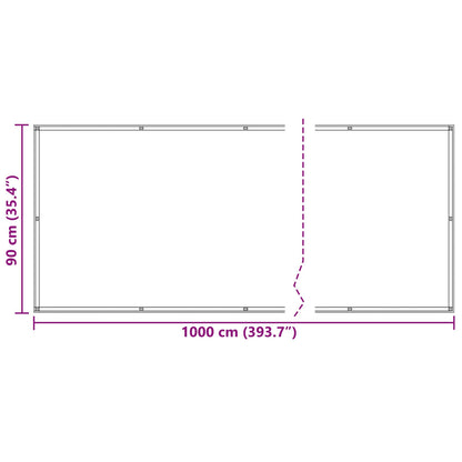 Schermo da balcone Grigio chiaro e bianco 90 x 1000 cm | homemem39