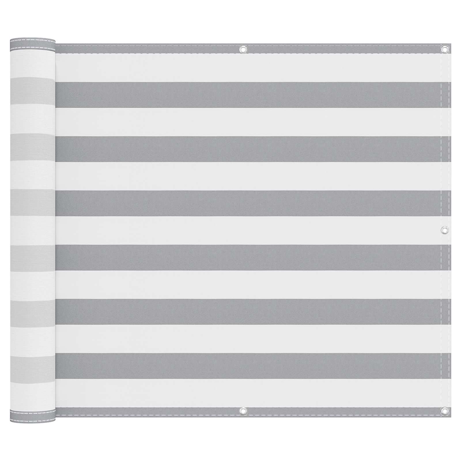 Schermo da balcone Grigio chiaro e bianco 100 x 400 cm | homemem39