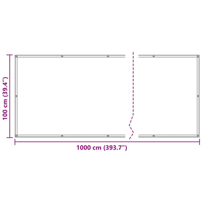 Schermo da balcone Grigio chiaro e bianco 100 x 1000 cm | homemem39