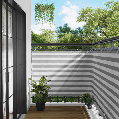 Schermo da balcone Grigio chiaro e bianco 110 x 600 cm | homemem39