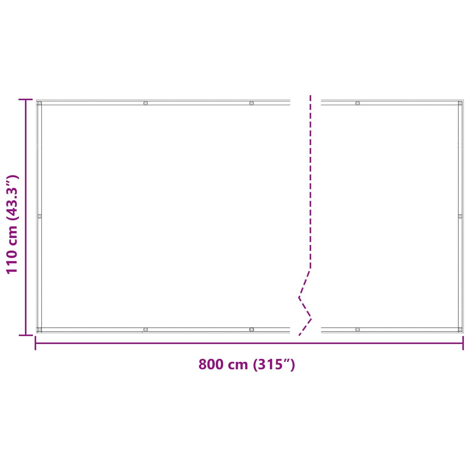 Schermo da balcone Grigio chiaro e bianco 110 x 800 cm | homemem39