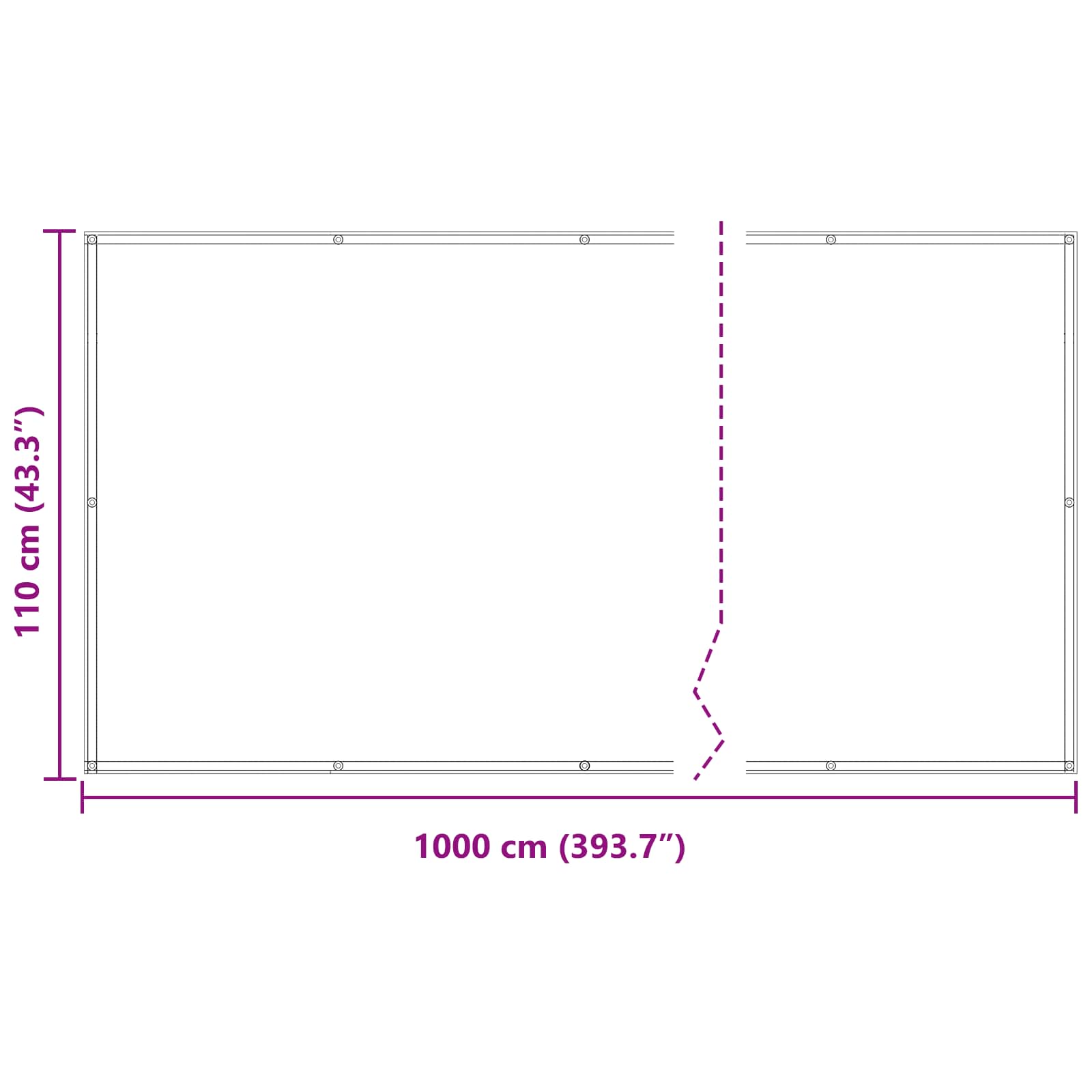 Schermo da balcone Grigio chiaro e bianco 110 x 1000 cm | homemem39