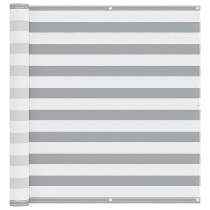 Schermo da balcone Grigio chiaro e bianco 120 x 400 cm | homemem39