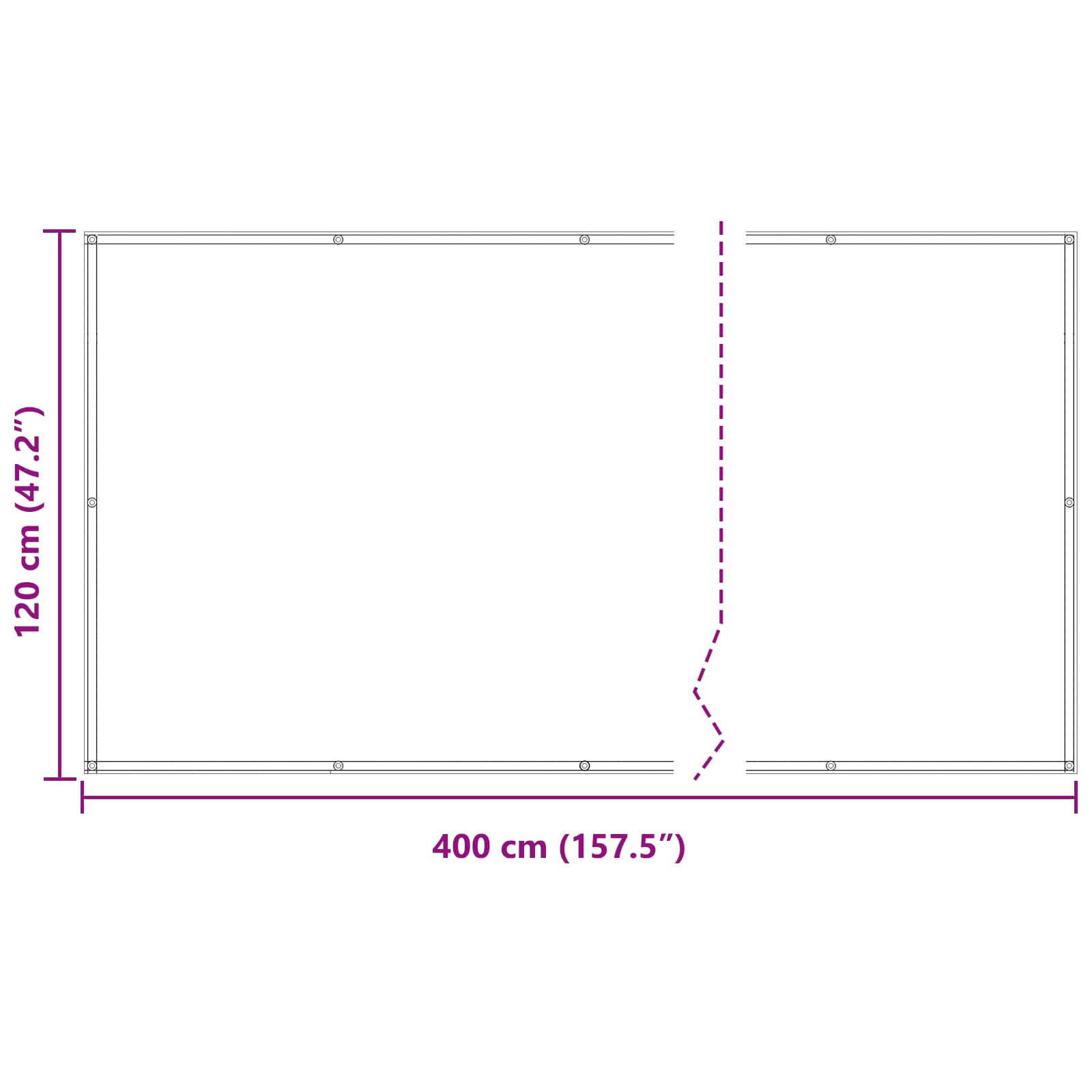 Schermo da balcone Grigio chiaro e bianco 120 x 400 cm | homemem39