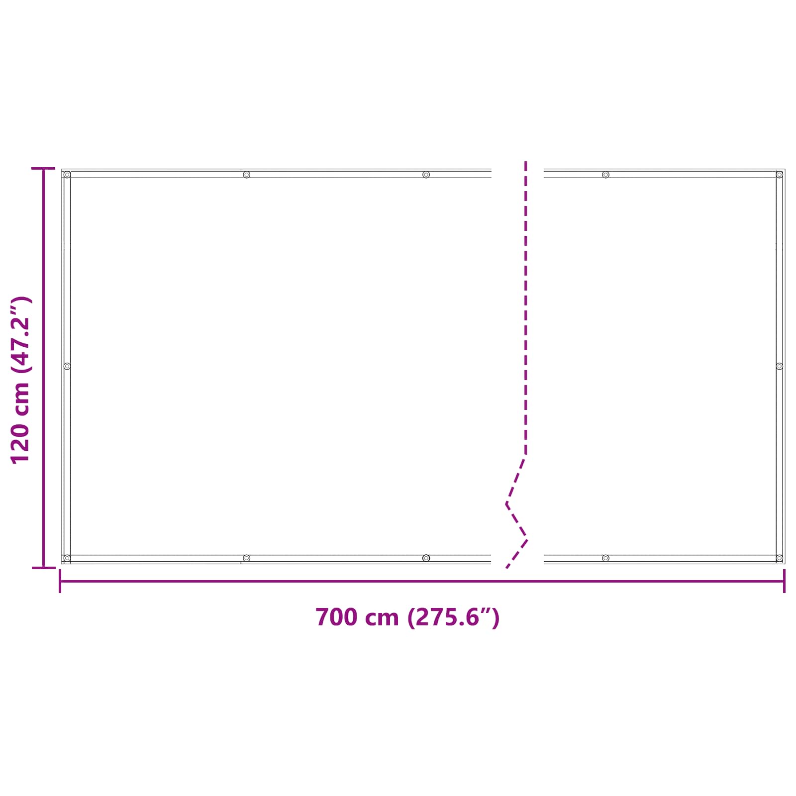 Schermo da balcone Grigio chiaro e bianco 120 x 700 cm | homemem39