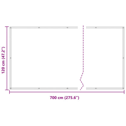 Schermo da balcone Grigio chiaro e bianco 120 x 700 cm | homemem39