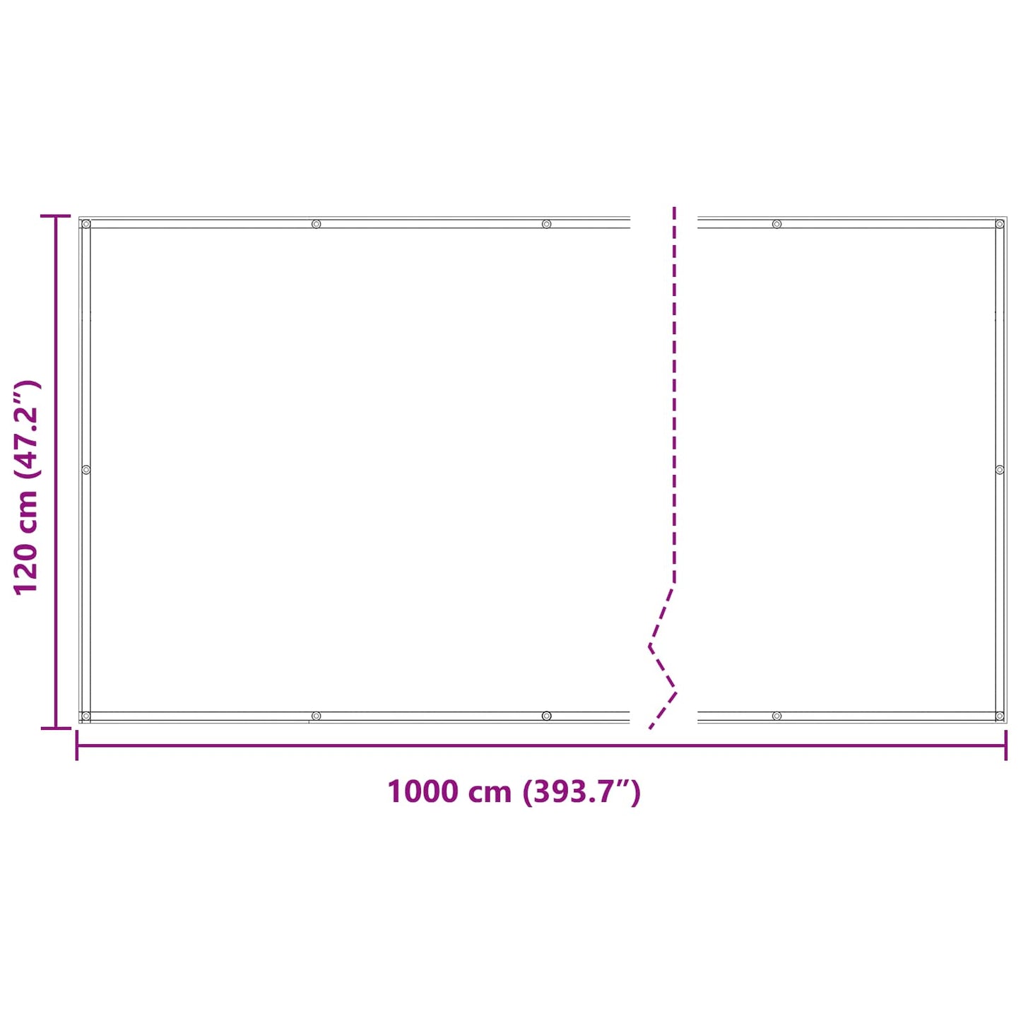 Schermo da balcone Grigio chiaro e bianco 120 x 1000 cm | homemem39