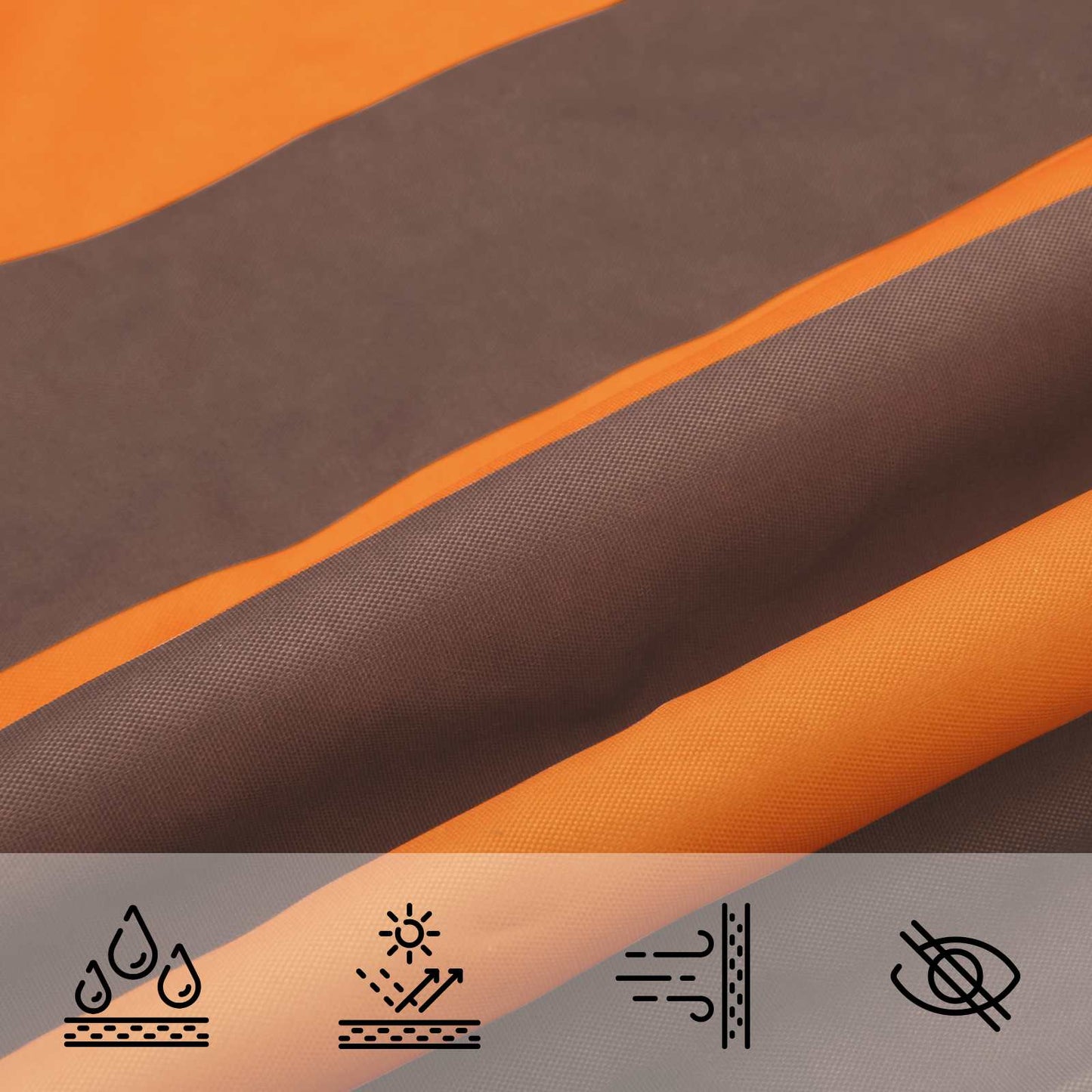 Vela da ombra solare Arancione e Marrone 5 x 5 m | homemem39