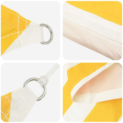 Vela da ombra solare Giallo e Bianco 3 x 3 m | homemem39