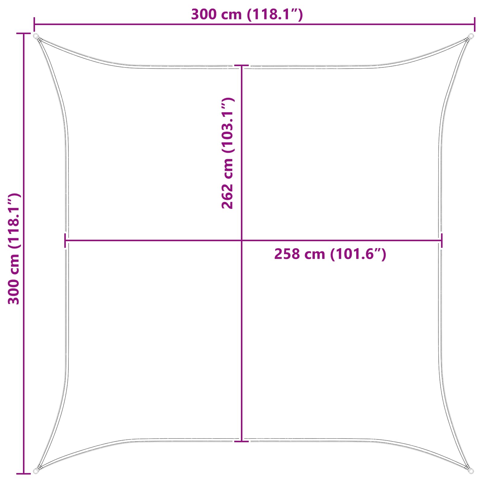 Vela da ombra solare Giallo e Bianco 3 x 3 m | homemem39