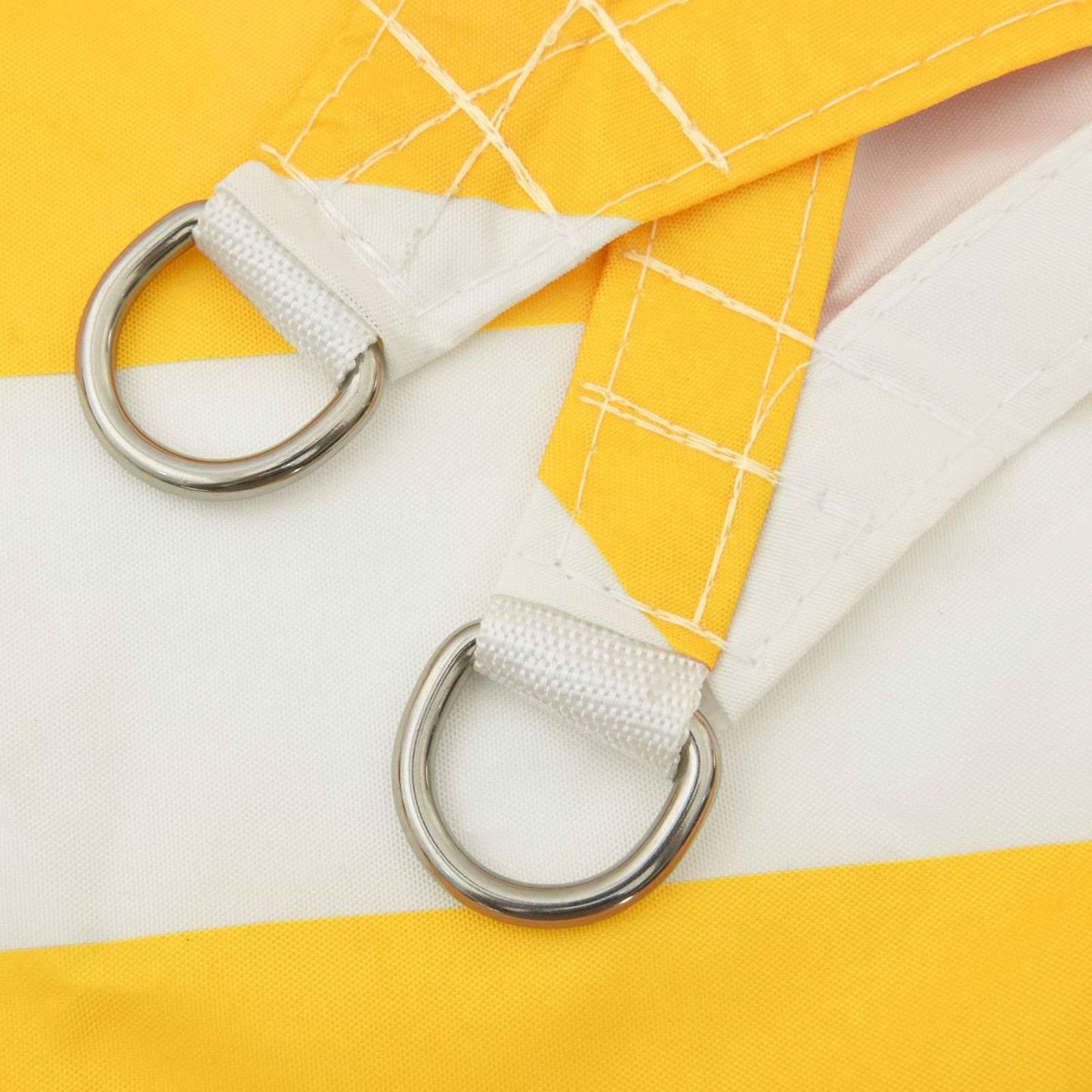 Vela da ombra solare Giallo e Bianco 3,6 x 3,6 m | homemem39