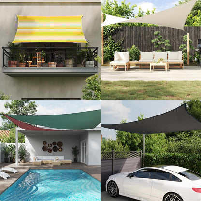 Vela da ombra solare Giallo e Bianco 3,6 x 3,6 m | homemem39