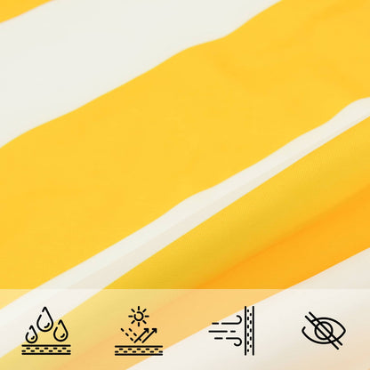 Vela da ombra solare Giallo e Bianco 4 x 4 m | homemem39