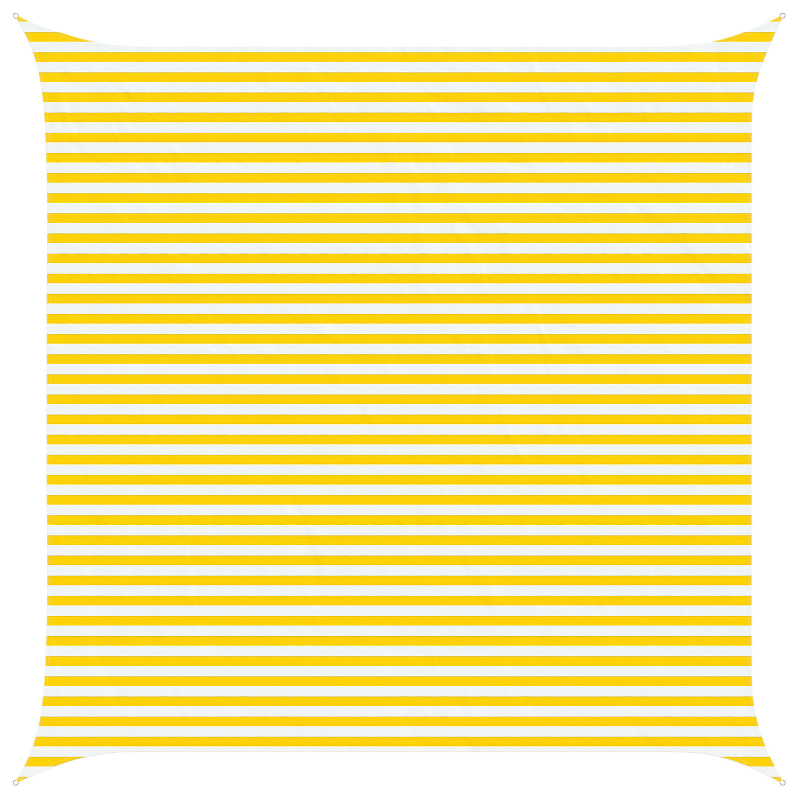 Vela da ombra solare Giallo e Bianco 5 x 5 m | homemem39