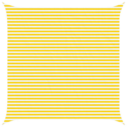 Vela da ombra solare Giallo e Bianco 5 x 5 m | homemem39