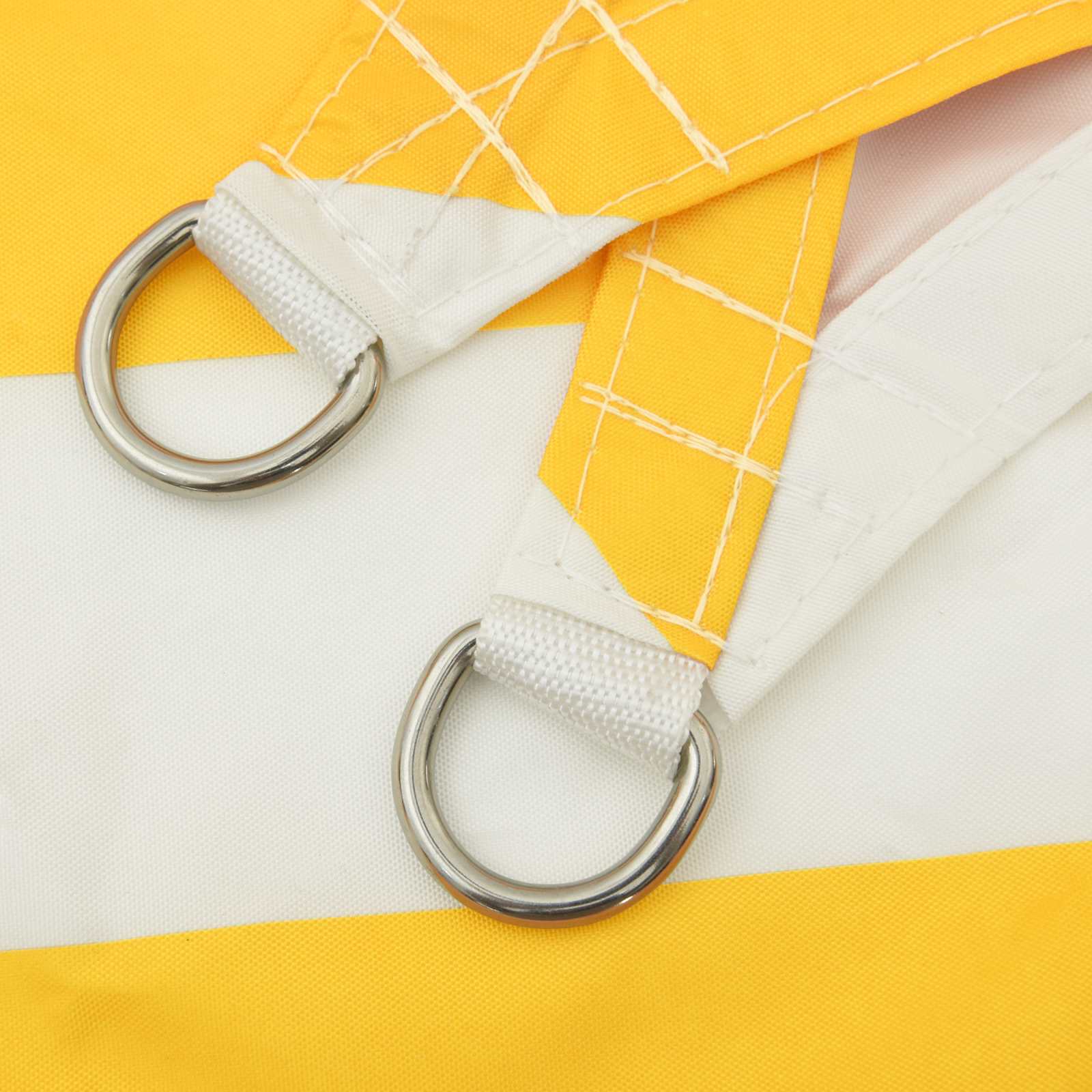 Vela da ombra solare Giallo e Bianco 6 x 6 m | homemem39