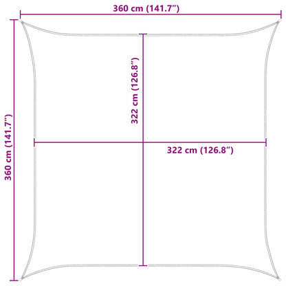 Vela da ombra solare Blu e Bianco 3,6 x 3,6 m | homemem39