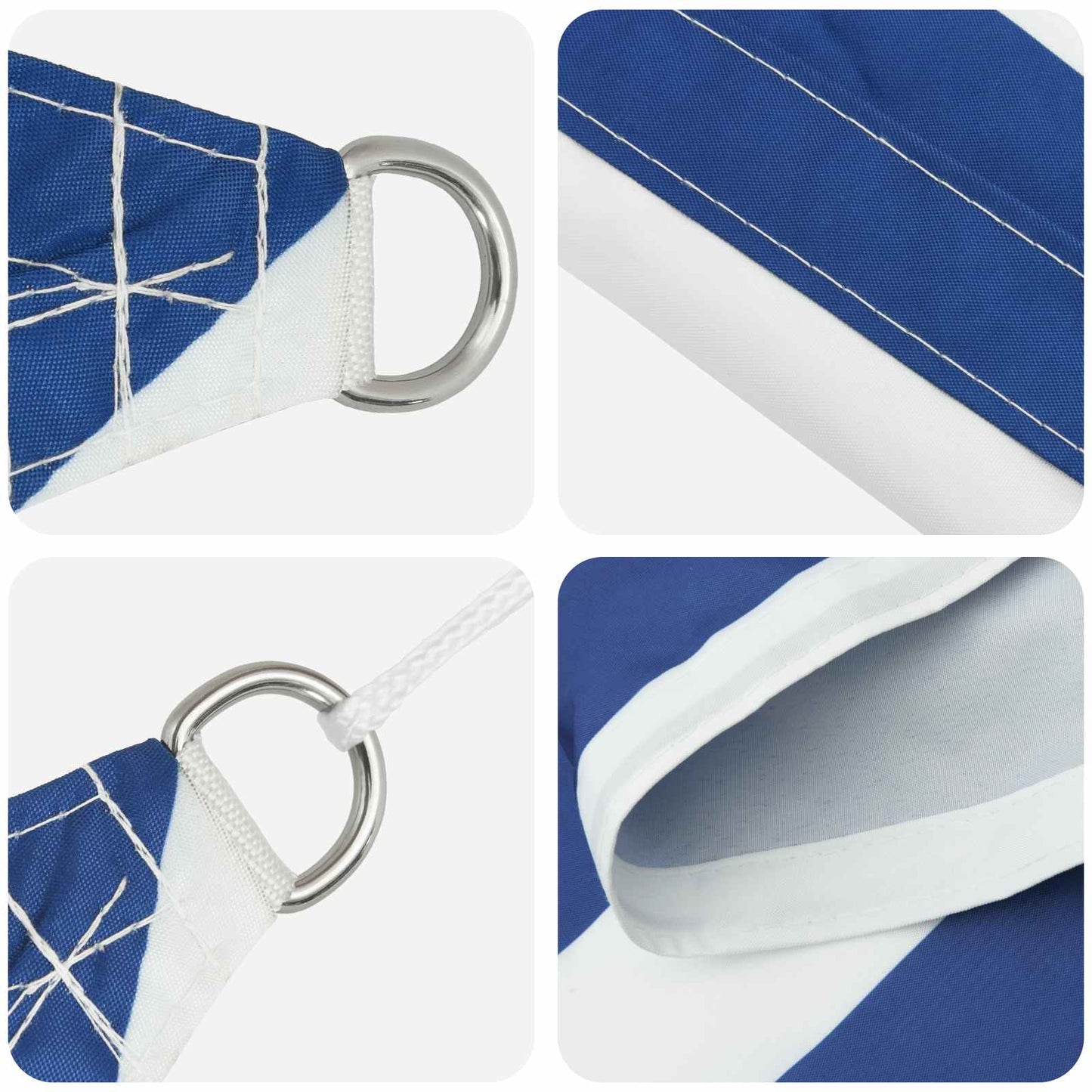 Vela da ombra solare Blu e Bianco 5 x 5 m | homemem39