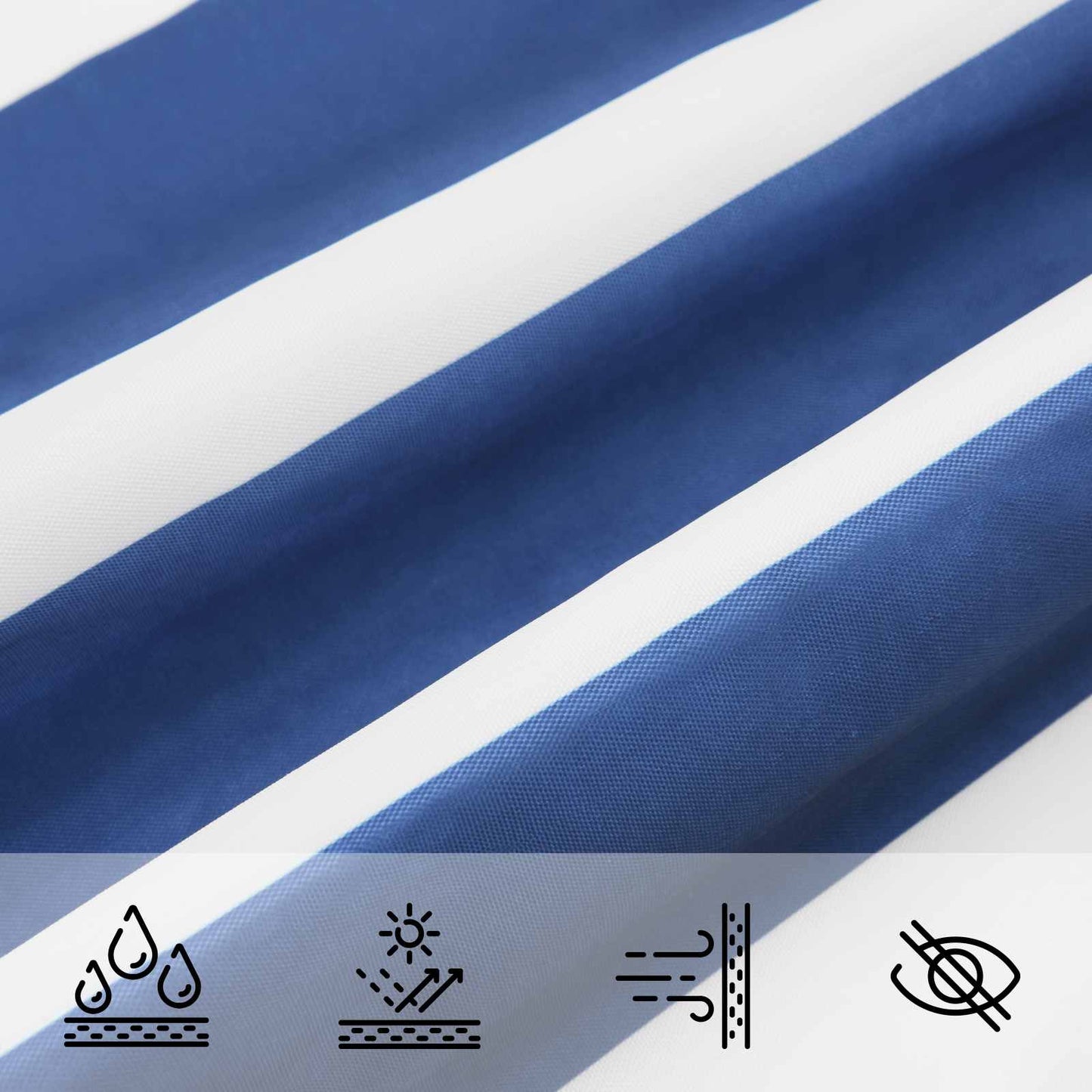 Vela da ombra solare Blu e Bianco 7 x 7 m | homemem39