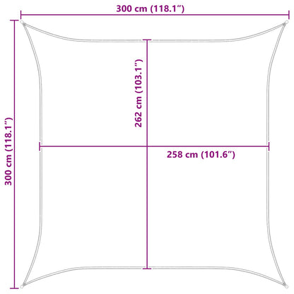 Vela da ombra solare Grigio chiaro e bianco 3 x 3 m | homemem39