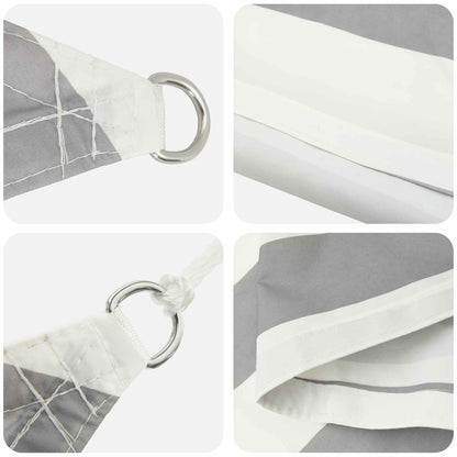 Vela da ombra solare Grigio chiaro e bianco 4 x 4 m | homemem39