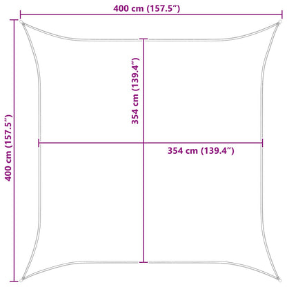 Vela da ombra solare Grigio chiaro e bianco 4 x 4 m | homemem39