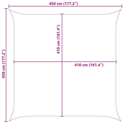 Vela da ombra solare Grigio chiaro e bianco 4,5 x 4,5 m | homemem39