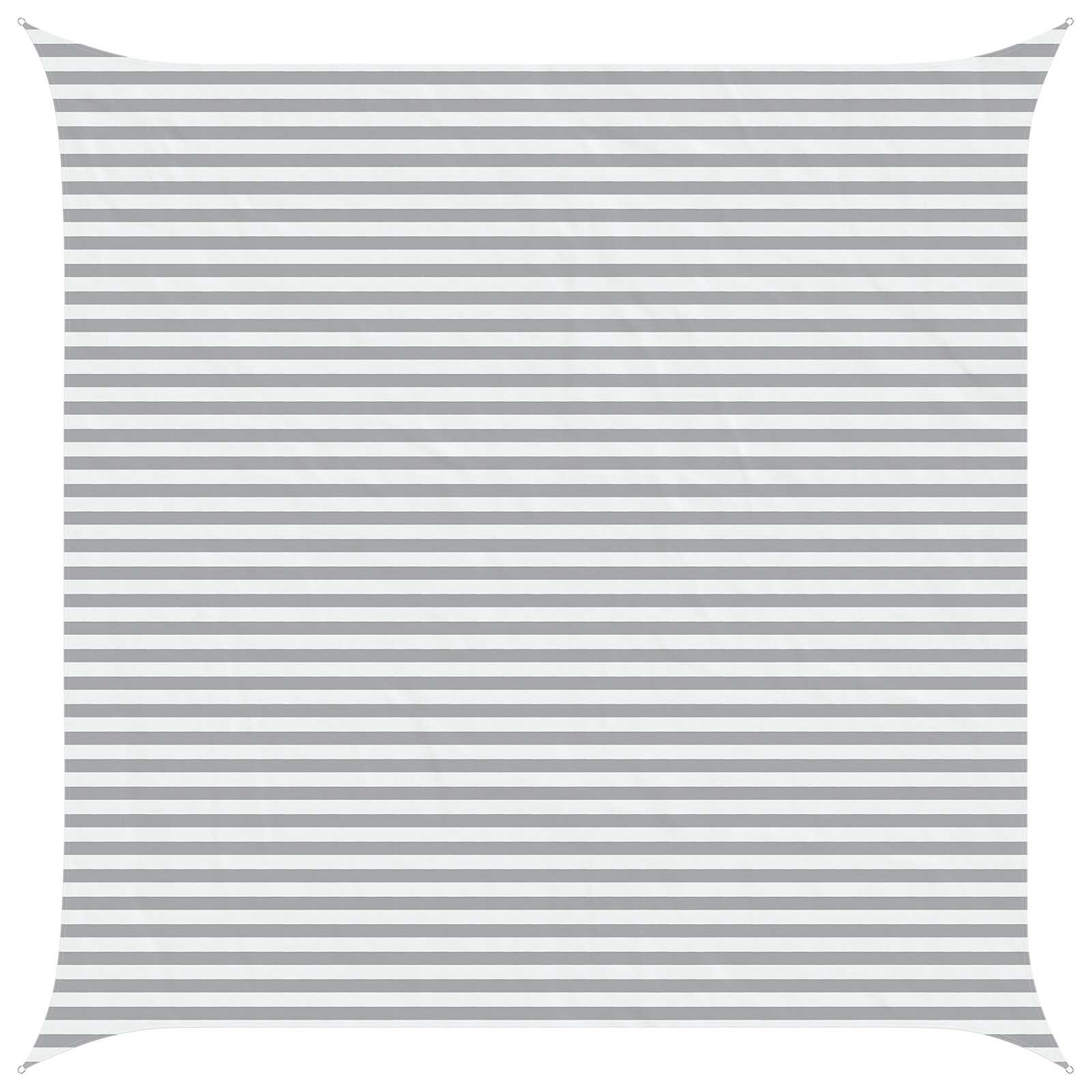 Vela da ombra solare Grigio chiaro e bianco 5 x 5 m | homemem39