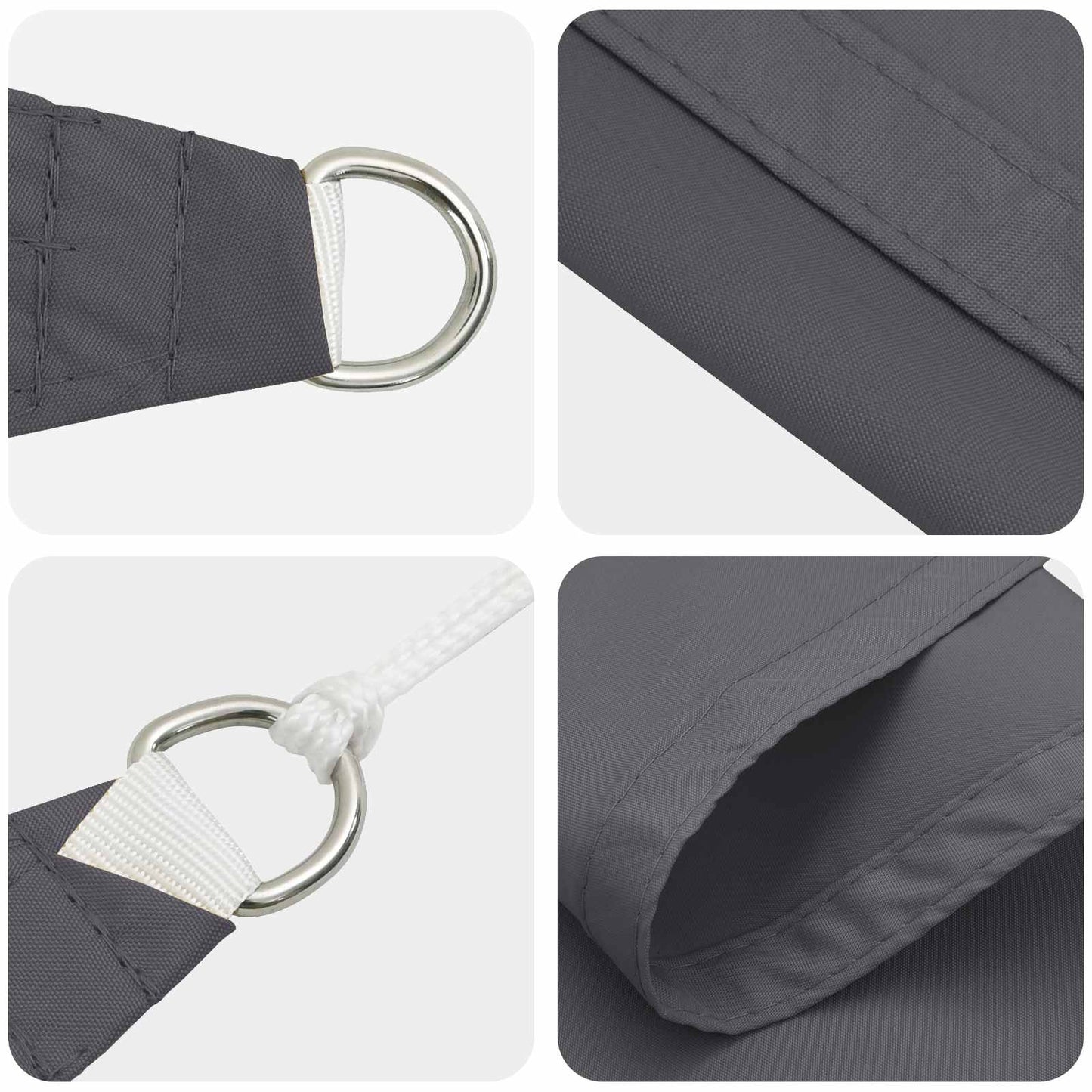 Vela da ombra solare Antracite 6 x 2,5 m 100% Poliestere Oxford | homemem39