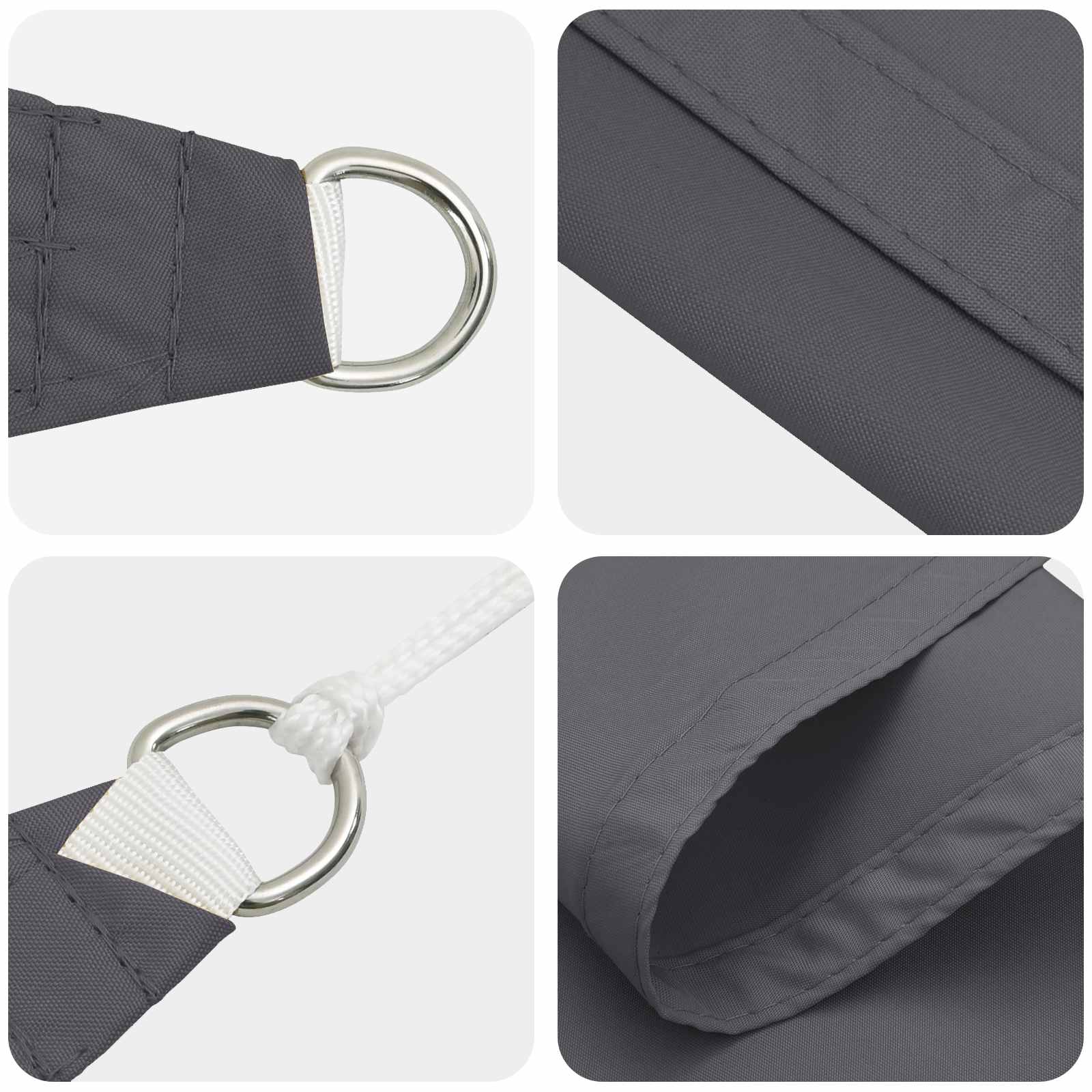 Vela da ombra solare Antracite 6 x 2,5 m 100% Poliestere Oxford | homemem39