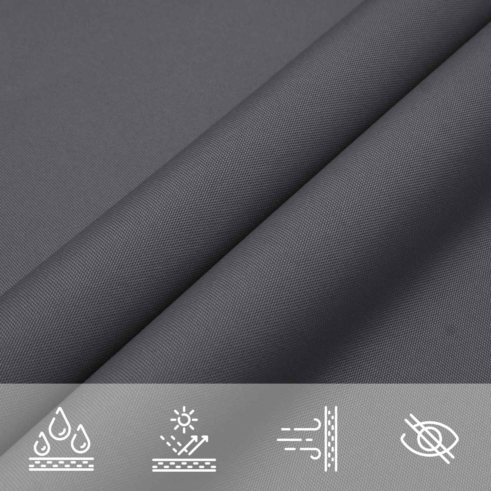 Vela da ombra solare Antracite 6 x 2,5 m 100% Poliestere Oxford | homemem39