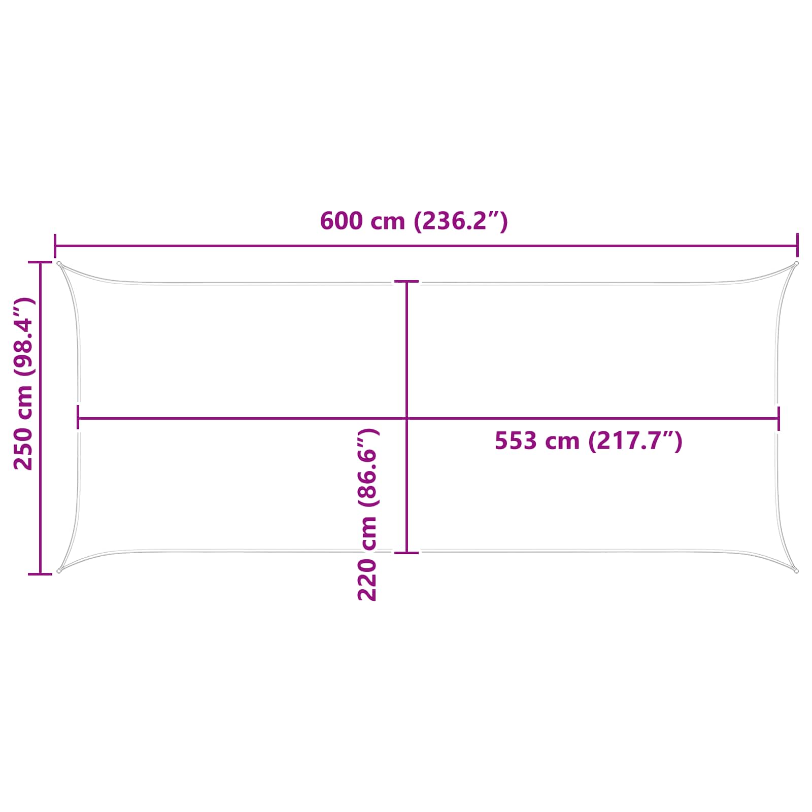 Vela da ombra solare Antracite 6 x 2,5 m 100% Poliestere Oxford | homemem39
