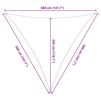 Vela da ombra solare Grigio chiaro e bianco 3,6 x 3,6 x 3,6 m