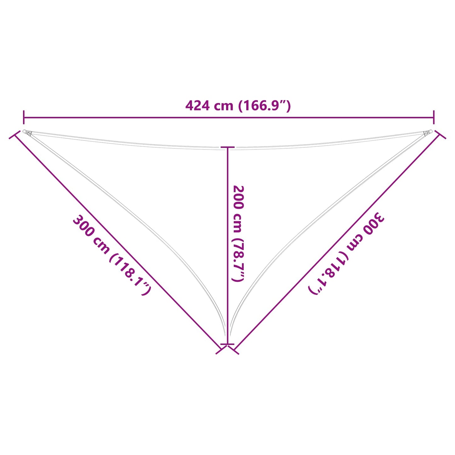 Vela da ombra solare Grigio chiaro e bianco 3 x 3 x 4,24 m | homemem39
