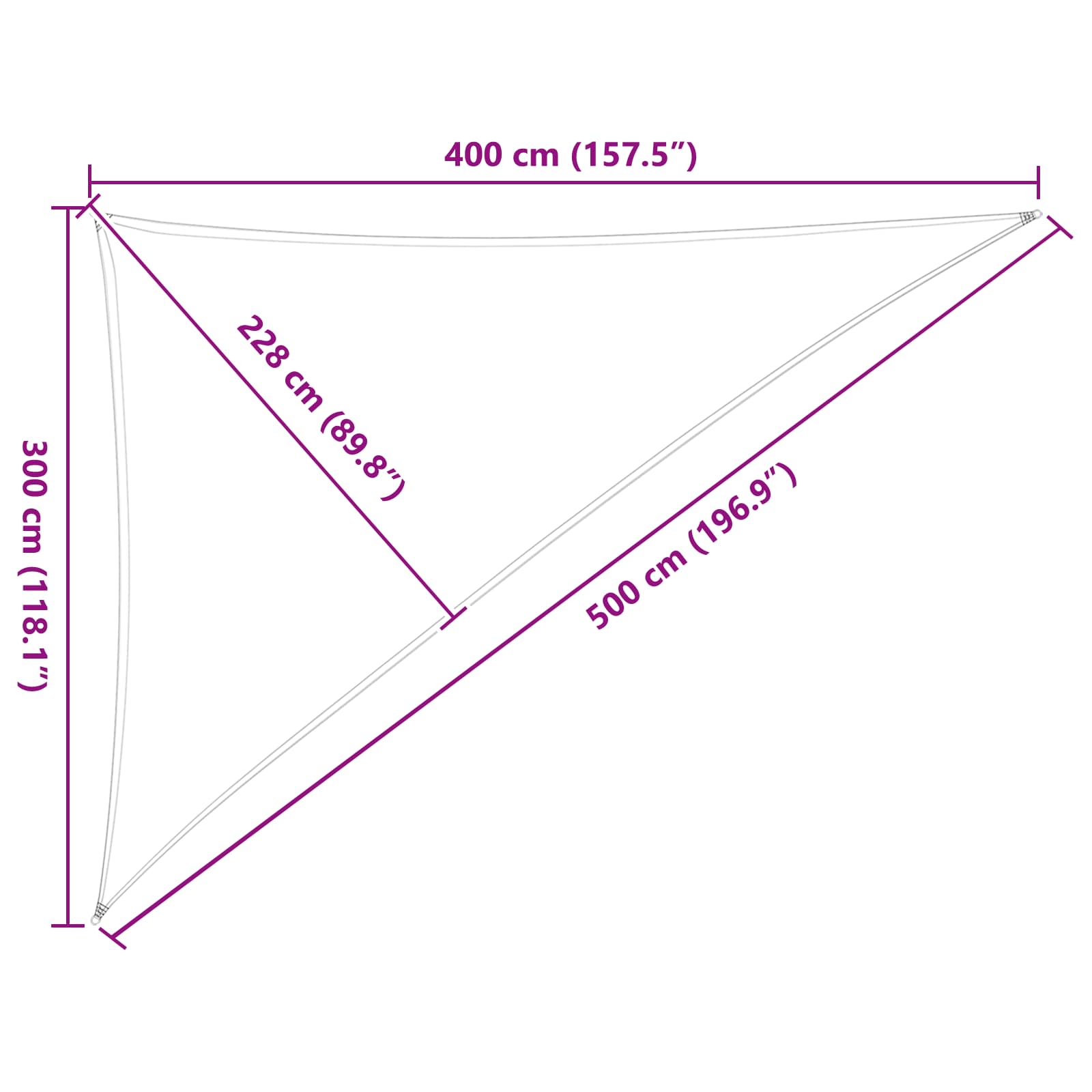 Vela da ombra solare Grigio chiaro e bianco 3 x 4 x 5 m | homemem39