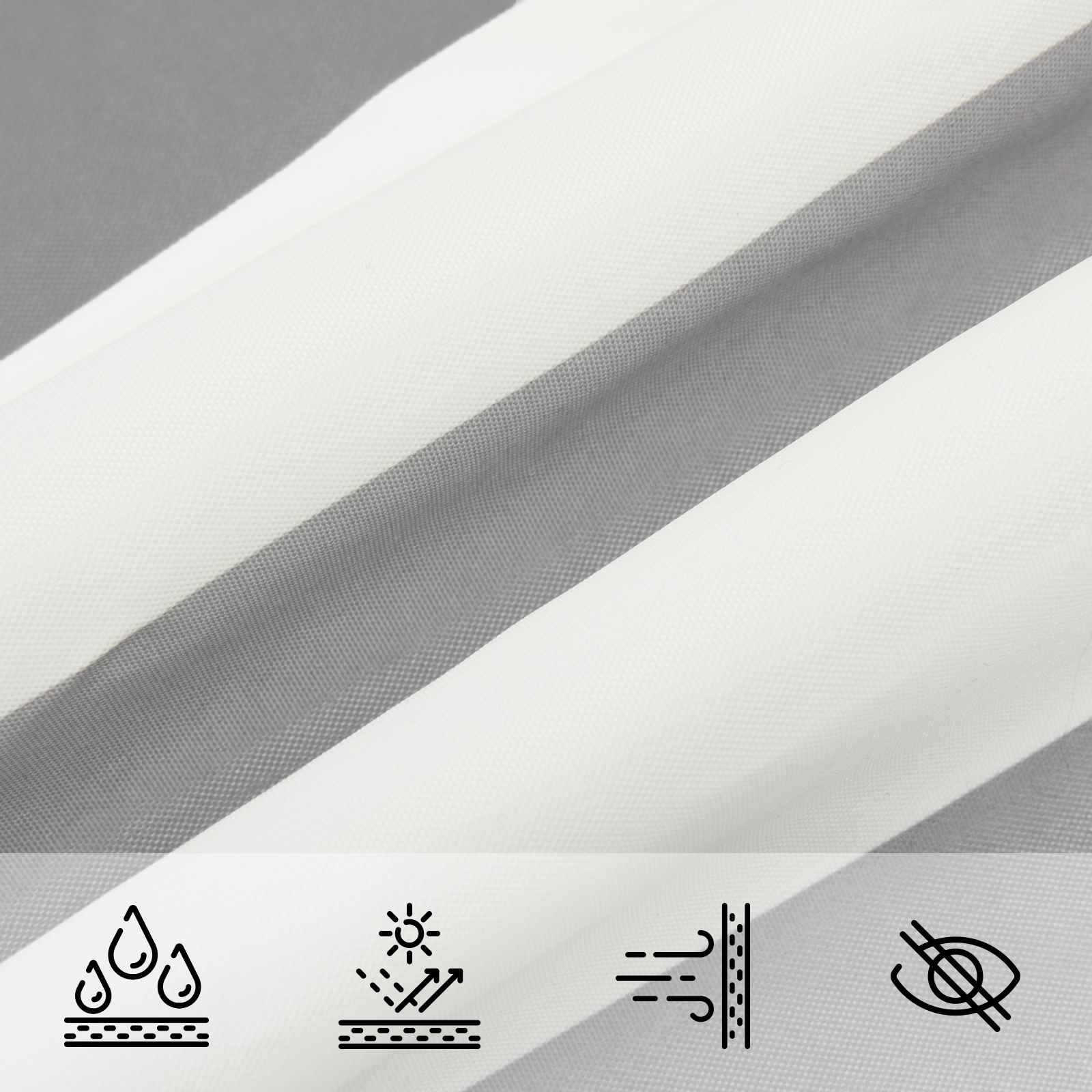 Vela da ombra solare Grigio chiaro e bianco 3 x 4 x 4 m | homemem39