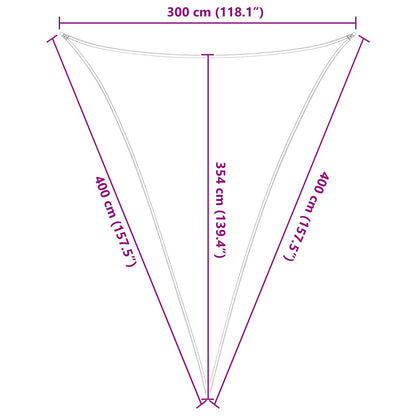 Vela da ombra solare Grigio chiaro e bianco 3 x 4 x 4 m