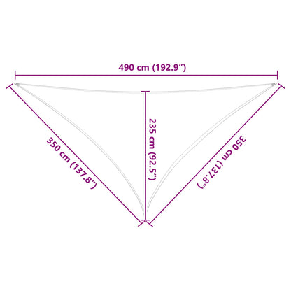 Vela da ombra solare Grigio chiaro e bianco 3,5 x 3,5 x 4,9 m