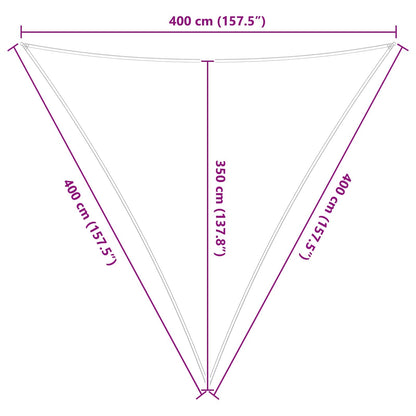 Vela da ombra solare Grigio chiaro e bianco 4 x 4 x 4 m