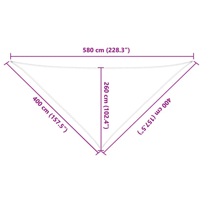 Vela da ombra solare Grigio chiaro e bianco 4 x 4 x 5,8 m | homemem39